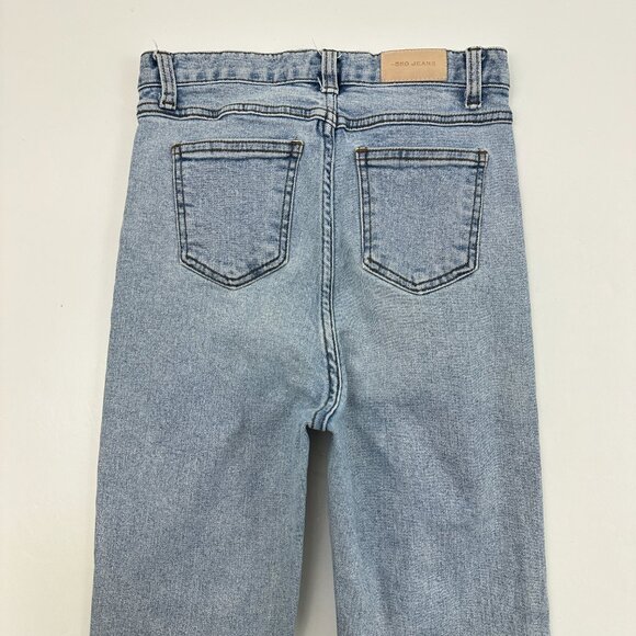 5KG Jeans Bootcut Crop Raw Hem Women's size 27 Medium Blue Denim Jeans - Picture 5 of 5